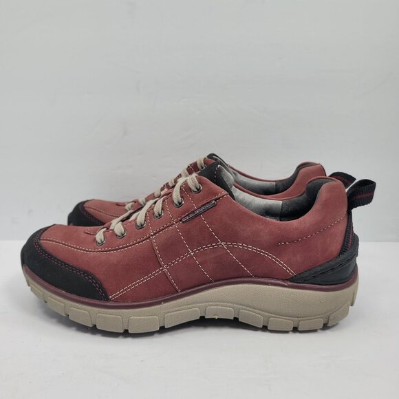 Clarks Wave Walk Women's Burgundy Lace-Up Walking Shoes 64756 US Size 6 M - Picture 2 of 8